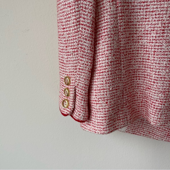 VALENTINO tweed vintage red blazer jacket - Picture 9 of 16